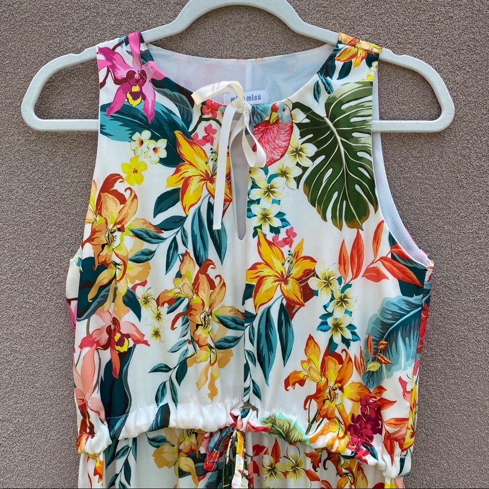Beautiful Tiered Maxi Dress with Exotic Florals